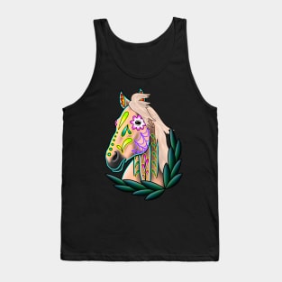 Day of the Dead Light Palomino Sugar Skull Horse Tank Top